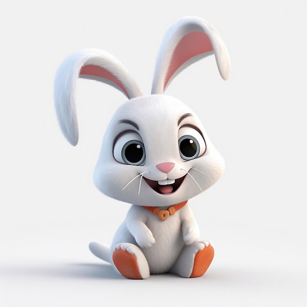 słodka biała ilustracja króliczka dla dzieci