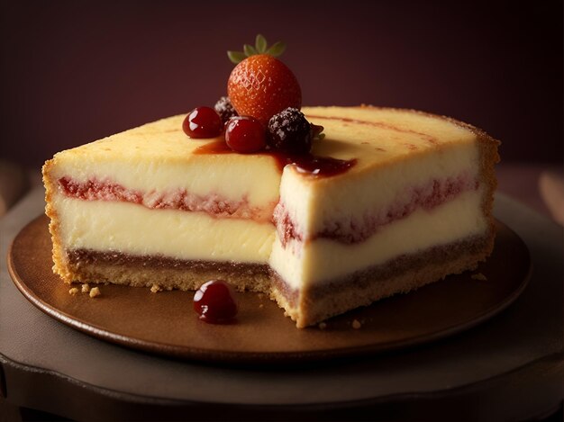 Słodka fotografia cheesecake