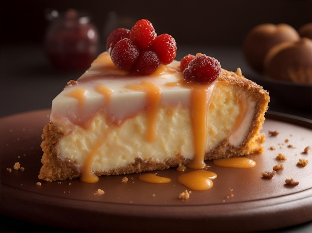 Słodka fotografia cheesecake