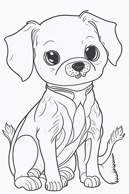 Słodka książka do malowania z ilustracjami dla psów dla dzieci