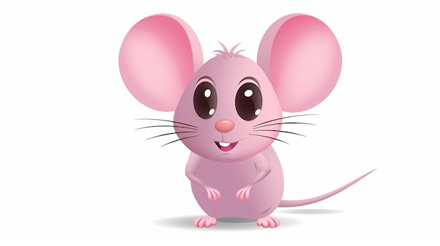 Zdjęcie słodka mała myszka z kreskówki.