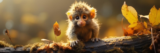 Słodka małpa w realistycznej fotografii