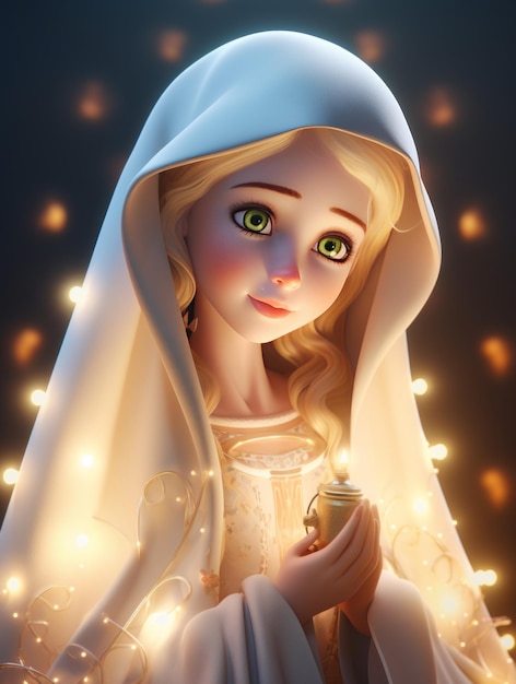 Słodka Matka Maryja w renderowaniu 3D