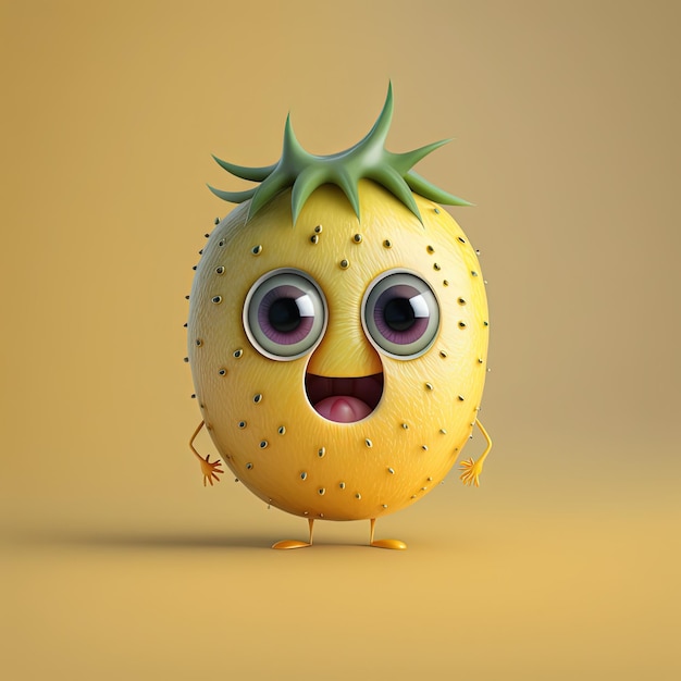 Zdjęcie słodka postać z kreskówki passionfruit