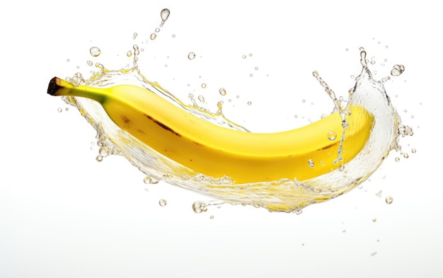 Słodki banan na białym tle