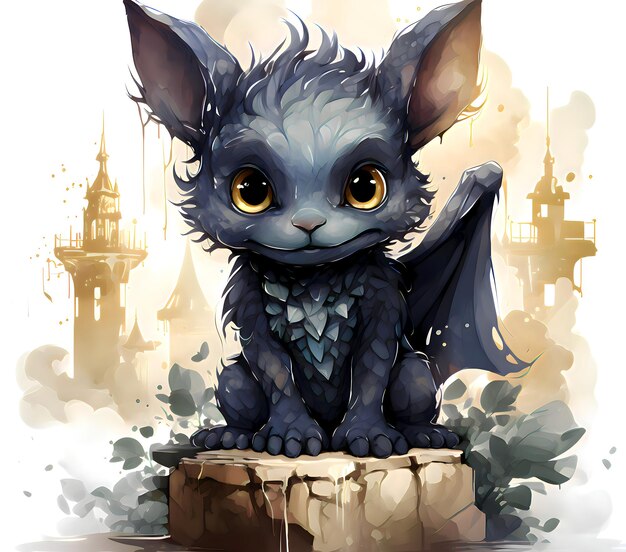 Słodki Gargoyle Clipart