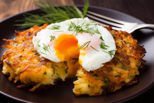 Zdjęcie słodki hash browns poranny błogosławieństwo