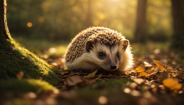 Słodki i ciekawy jeździec zjeżdżający się w kulę AI Generative