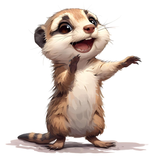 Słodki Mochi the Meerkat Clipart