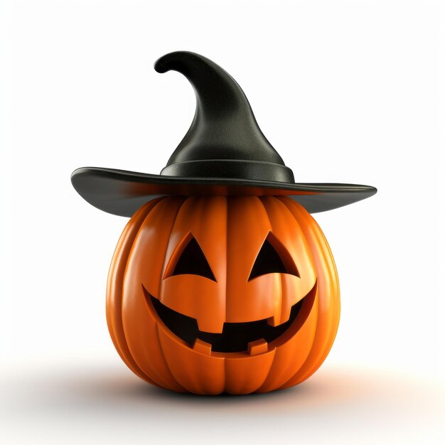 Słodki paschalny jackolantern z kapeluszem wampirowym 3d Render