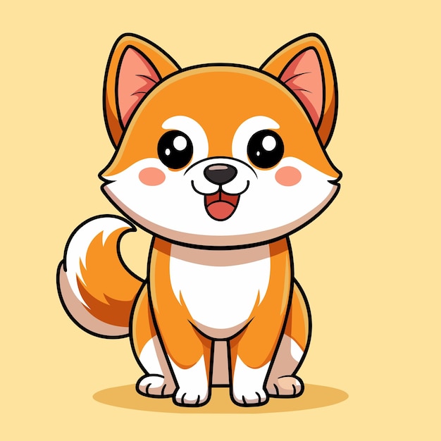 Słodki Shiba Inu Postać z kreskówek Styl maskotki