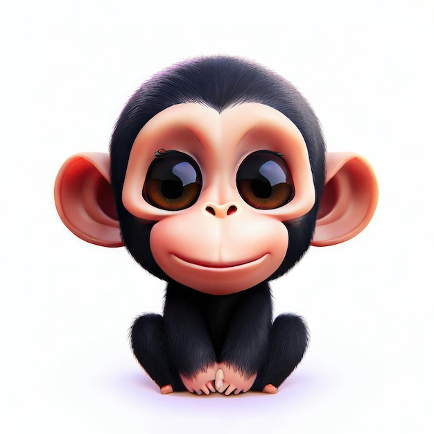 Słodki szympans 3D