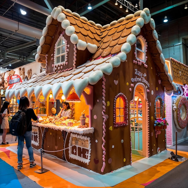 Słodki Wonder Fair Booth przekształcony w bajkowy dom czekoladowy