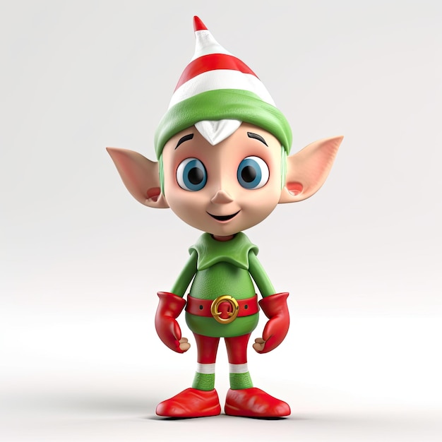 Zdjęcie słodkie elfy lub postacie elfów na białym tle