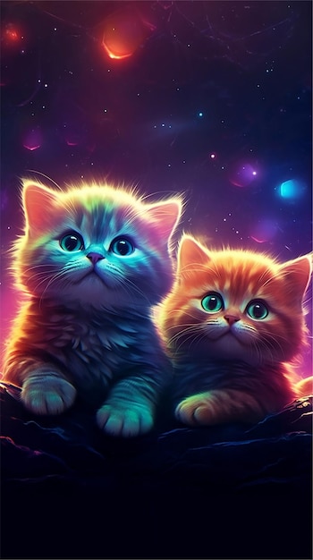 Słodkie koty galaktyczne