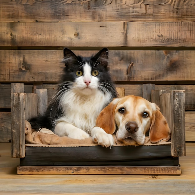 Zdjęcie słodkie psy i koty