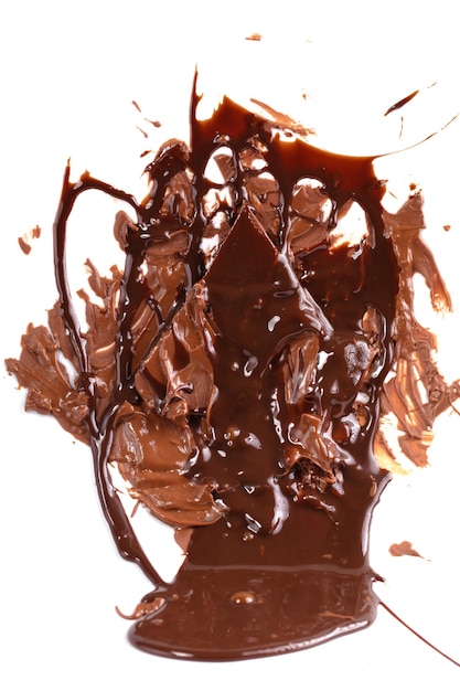 Zdjęcie słodkie roztopione czekoladowe tło masa czekolady