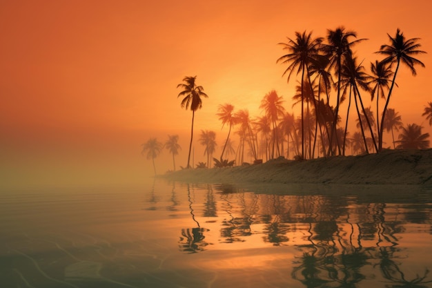 Słońce, piasek i palmy Tropical Landscape Photo