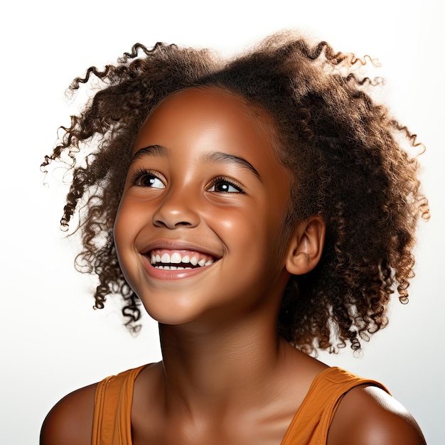 Słoneczna 10-letnia dziewczyna z Saint Lucia z lekkim śmiechem