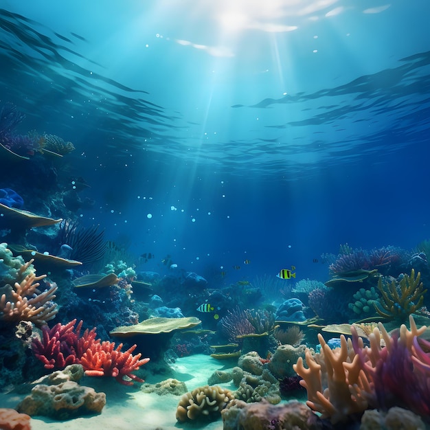 słoneczny lato morze podwodne życie morskie statek coral fish