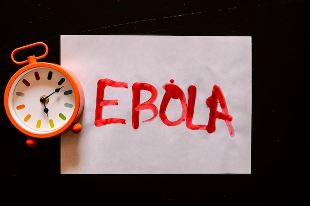 Zdjęcie słowo ebola tekst