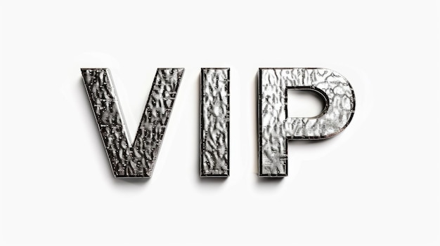 Słowo VIP stworzone w serifowym typografii