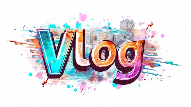 Słowo Vlog stworzone w Futuristic Typography