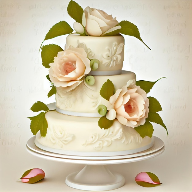 Zdjęcie Ślubna tapeta i ciasta