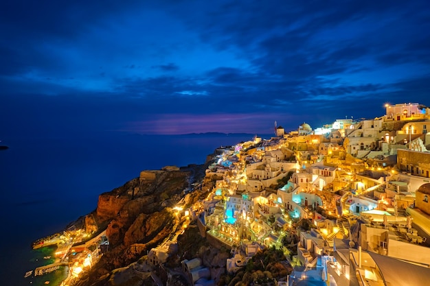 Słynne greckie miejsce turystyczne Oia Grecja