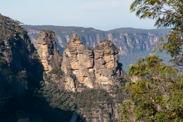 Słynny Three Sisters rock From Around Echo Point formation