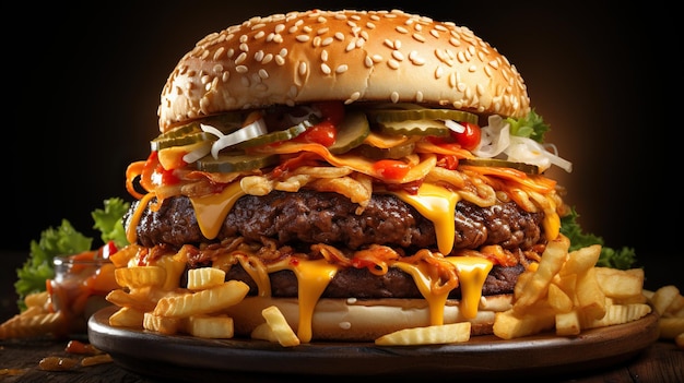 smaczny hamburger baner hamburger fast food hamburger ilustracja hamburger obraz hamburger fast food fast food