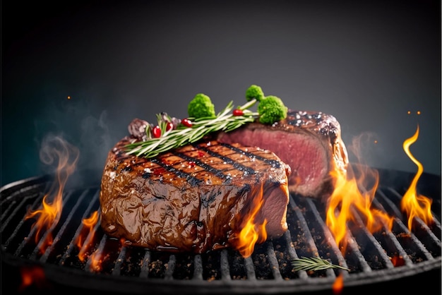 Smaczny i soczysty stek wołowy idealny do grillowania posiłku w restauracji lub grilla Obraz Stockowy