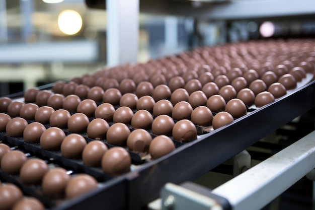 Smak automatyzacji linii przenośników fabryki czekolady