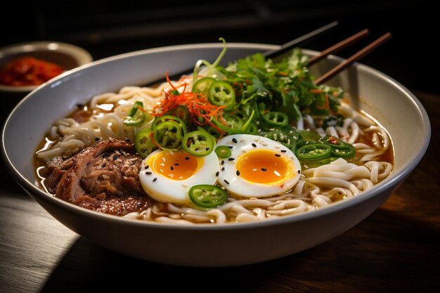 Zdjęcie smak tradycji ramen klasyki na białym