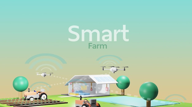 Smart Farm, Nowoczesny System Technologii Rolniczej, Który Wykorzystuje Komputery Do Pracy I Zarządzania