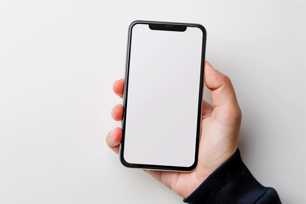 Smartphone Mockup on Hand stworzony za pomocą Generative AI