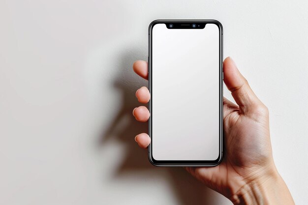 Smartphone Mockup on Hand stworzony za pomocą Generative AI