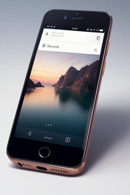 Zdjęcie smartphone telefon komórkowy makieta produktu wyświetla reklamę renderowania makieta tapeta tło