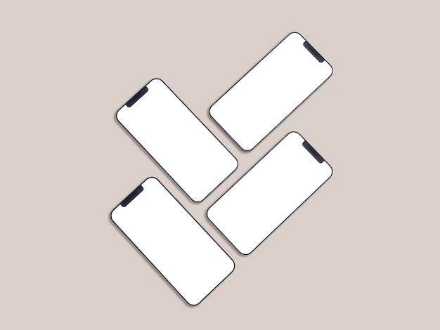 Smartphone z pustym ekranem
