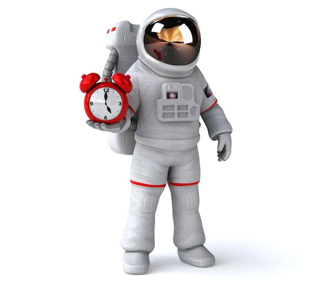 Śmieszne astronauta ilustracja 3d