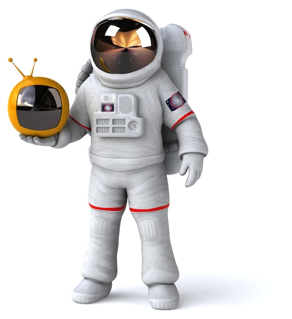 Śmieszne astronauta ilustracja 3d