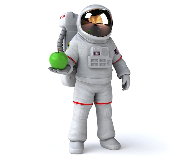 Śmieszne astronauta ilustracja 3d