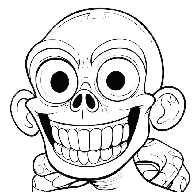Zdjęcie smile monkey odważny doodle art kolorowanka z scott martin inspired twist
