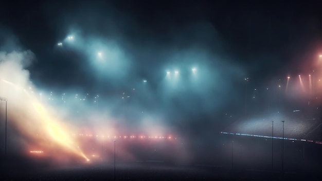 Smokie i elektryczna atmosfera z światłami stadionu
