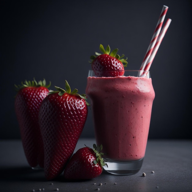 Smoothie truskawkowe o kremowym i orzeźwiającym smaku