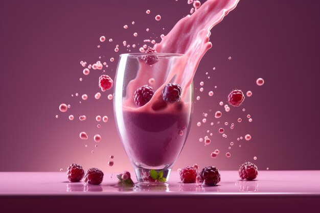 Smoothie w tle Ilustracja AI GenerativexA