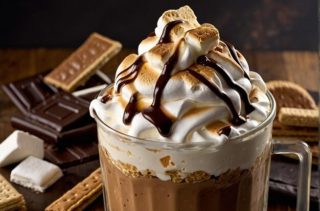 Zdjęcie smores milkshake delight