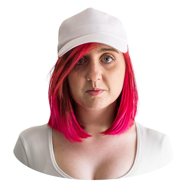 Zdjęcie snapback kobieta png uliczna moda naklejka przezroczyste tło