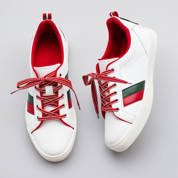 Zdjęcie sneakers sportowe koncept projektowania białe sneakers