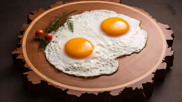 Śniadanie z smażonymi jajkami